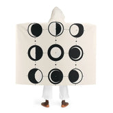 Serena Lunar - Moon Phases Hooded Sherpa Blanket
